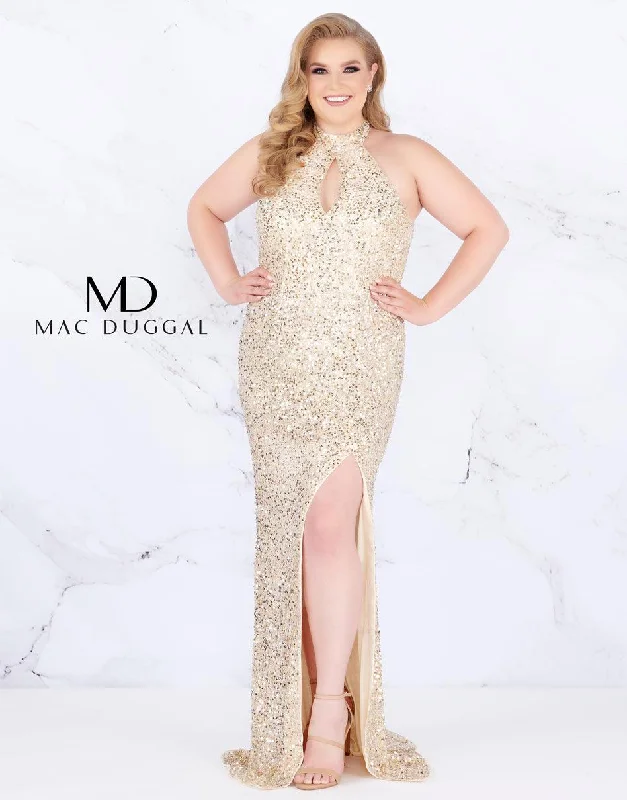 Women's Athletic Apparel Trend Setting Wardrobe Mac Duggal Long Halter Neck Keyhole Plus Size Prom Dress Women's Athletic Apparel Trend Setting Wardrobe Mac Duggal Long Halter Neck Keyhole Plus Size Prom Dress
