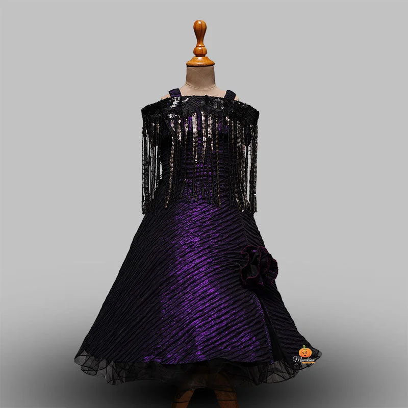 Stylish Women's Clothing Discounts On Casual Weekend Styles Purple Party Wear Gown for Kids