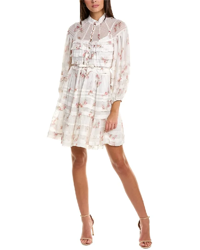 Women's Vintage Attire Trend Setting Threads Zimmerman Tiered Mini Dress