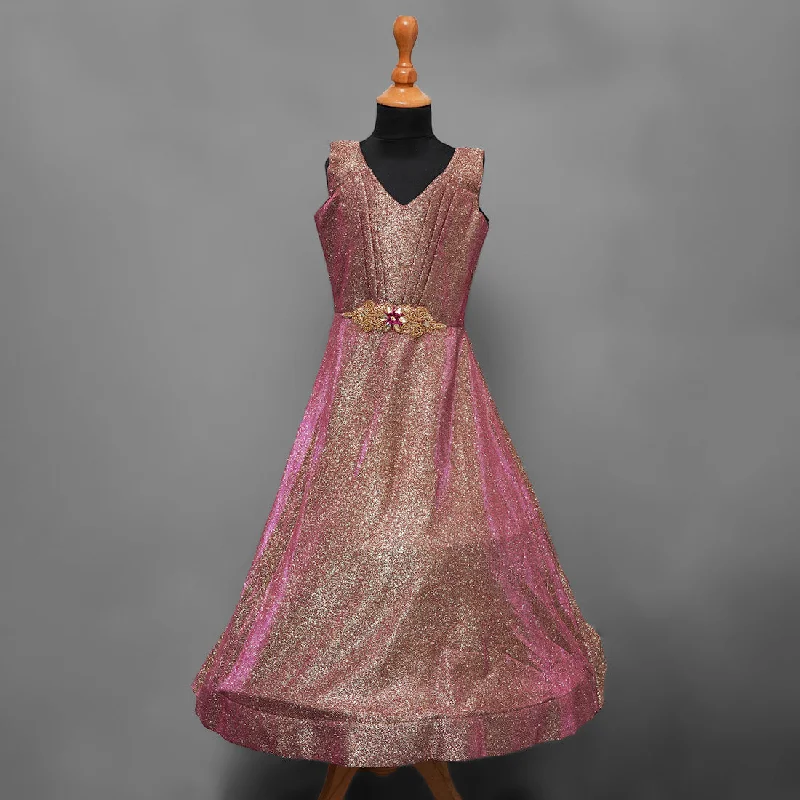 Women's Formal Event Clothing Save On Inspired Styles Golden Long Gown for Kids