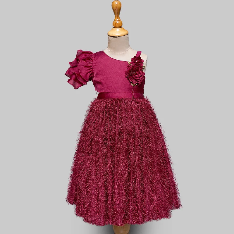Elegant Clothing For Women Lighten Up With Nordic Styles Navy Blue & Maroon Gown for Kids