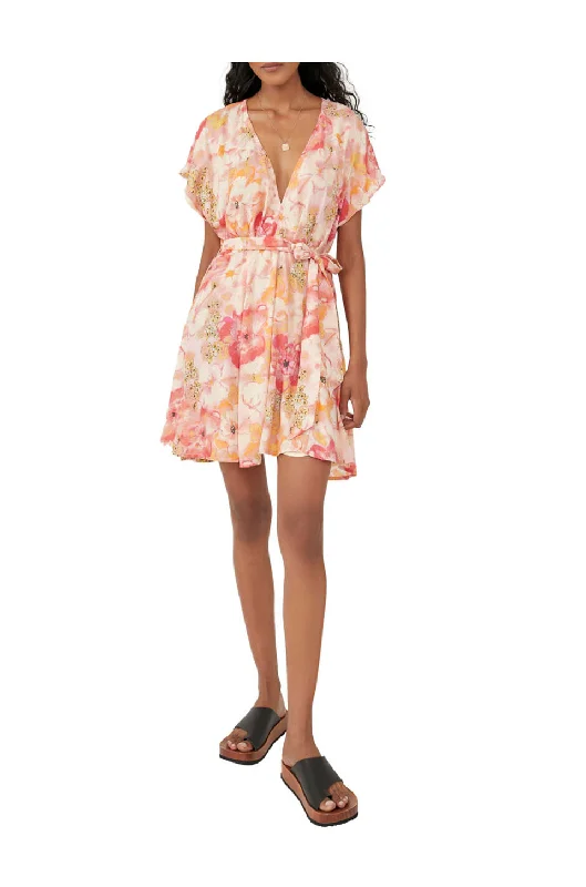 Women's Outfit For The Office Wardrobe Update Free People Freddy Tie Mini Dress In Fruit Punch