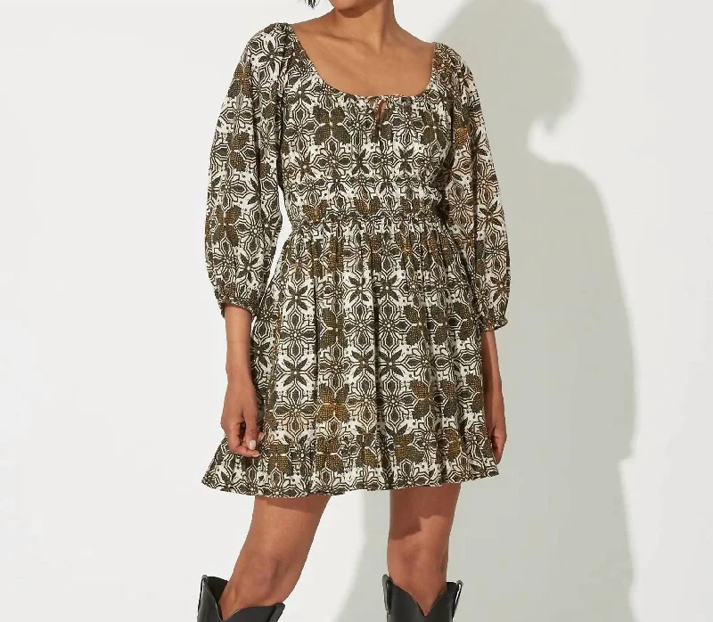 Women's Formal Apparel Stylish Basics Olympia Mini Dress In Retro Tile