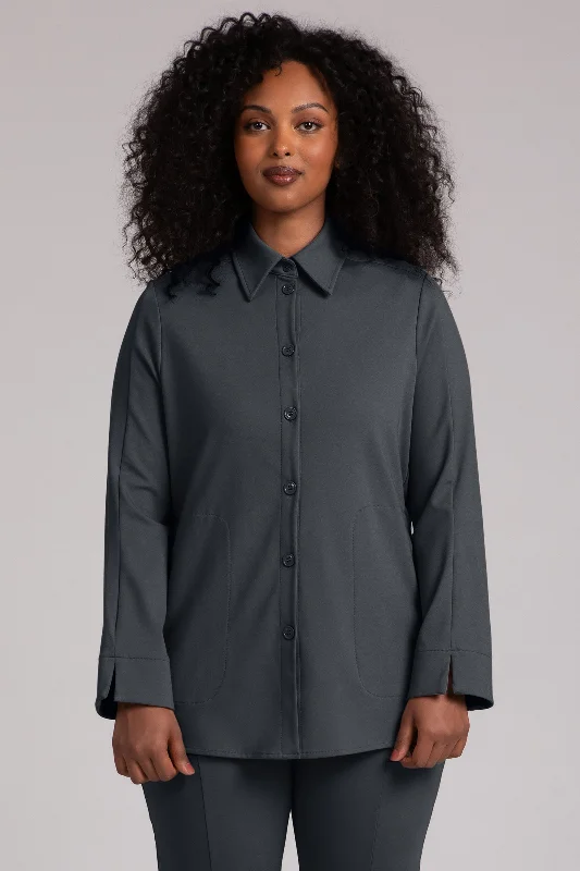 Women's Outerwear Apparel Today Only Ponte Hepburn Shacket | Graphite