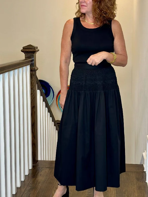 Women's Clothing For Travel Clearance Event Long Noemi Skirt In Black