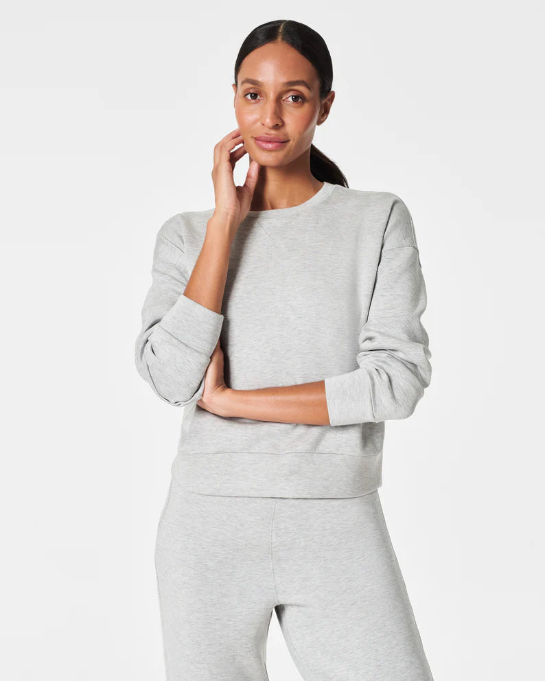 Women's Vacation Attire Style Upgrade Air Essentials Crew - Light Grey Heather