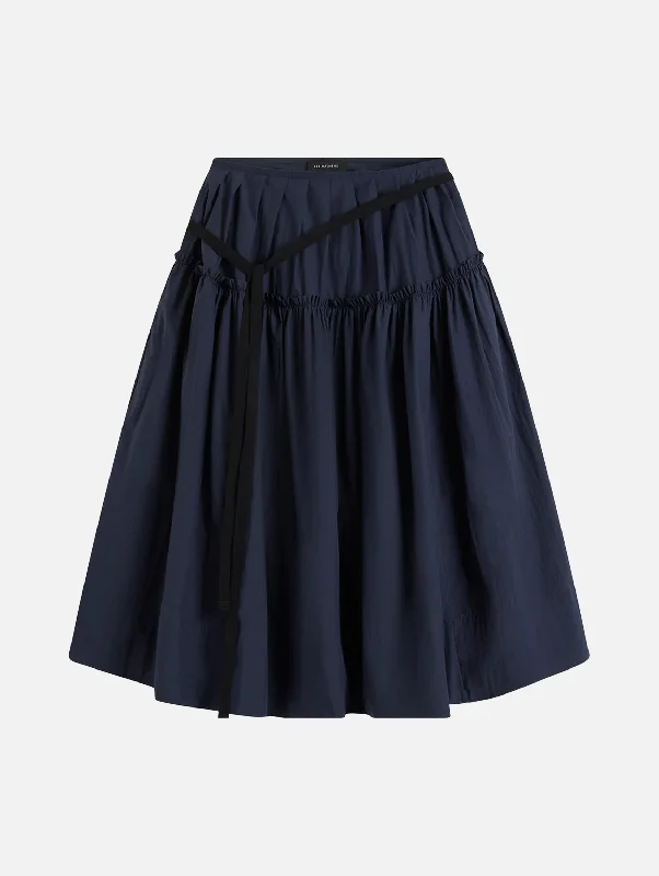 Fashionable Women's Clothing Wardrobe Update Ana Gathered Skirt in Ink