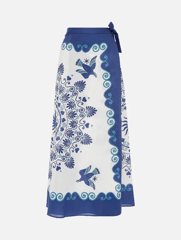 Women's Professional Clothes Trend Leading Collection Flipper Wrap Skirt in Olympus