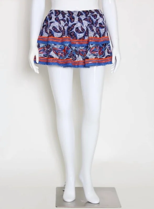 Women's Vintage Clothes Chic Trend Collection Ruda Skirt In Paisley White