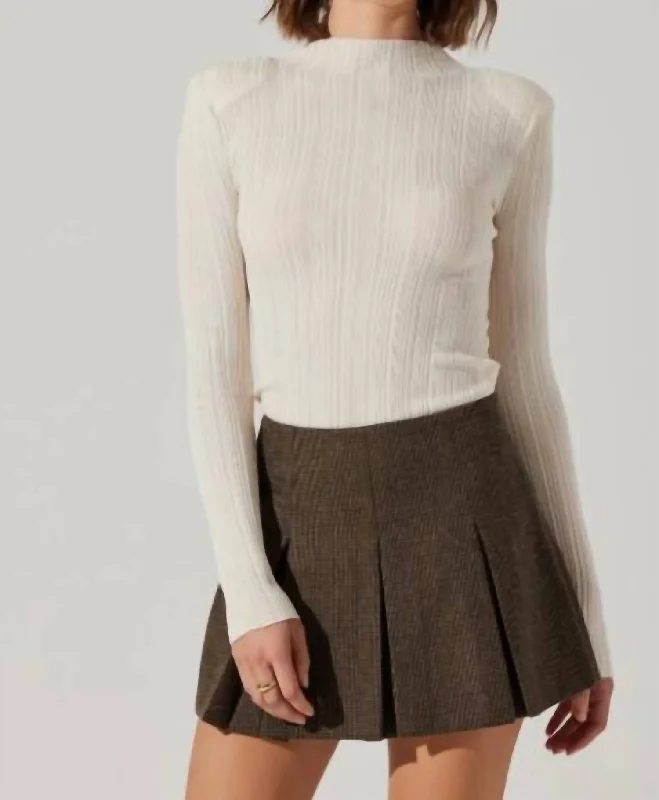 Women's Seasonal Clothing Limited Styles Siarah Skirt In Mocha Plaid