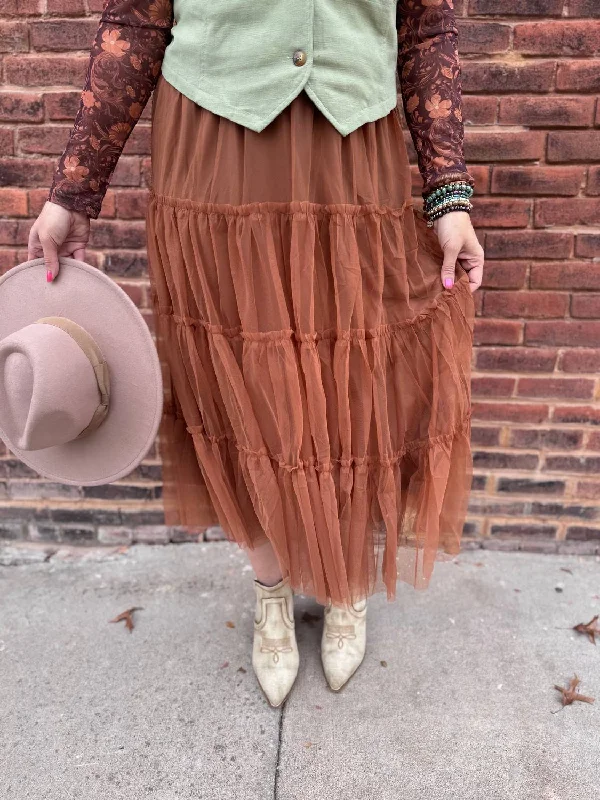 Stylish Women's Clothing Mega Sale Maxi Skirt In Mocha